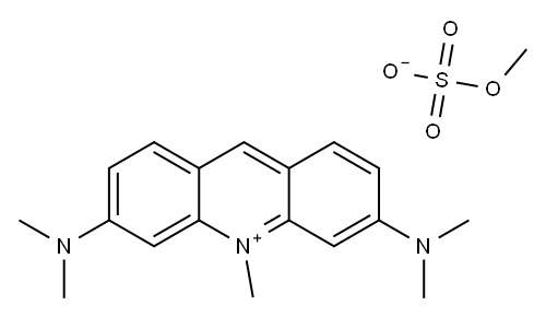 Acridinium, 3,6-bis(dimethylamino)-10-methyl-, methyl sulfate Structure