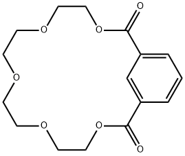 3,6,9,12,15-五氧杂双环[15.3.1]二十一烷-11(21),17,19-三烯-2,16-二酮 结构式