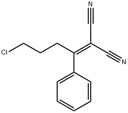2-(4-chloro-1-phenylbutylidene)malononitrile 结构式
