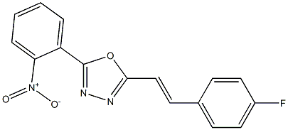 2-[(E)-2-(4-fluorophenyl)ethenyl]-5-(2-nitrophenyl)-1,3,4-oxadiazole Structure