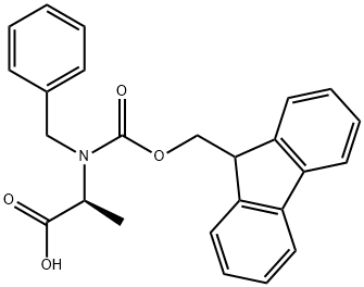 N-((((9H-芴-9-基)甲氧基)羰基)-N-苄基-L-丙氨酸 结构式