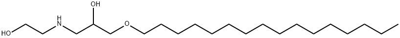 2-Propanol, 1-(hexadecyloxy)-3-[(2-hydroxyethyl)amino]- Structure