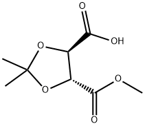 (4R,5R)-5-(Methoxycarbonyl)-2,2-dimethyl-1,3-dioxolane-4-carboxylic acid Structure