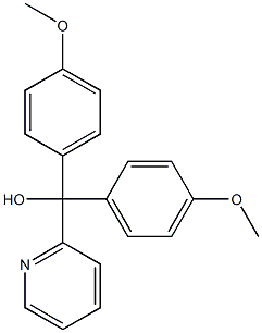 Bis-(4-methoxy-phenyl)-[2]pyridyl-methanol Struktur