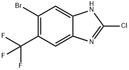 5-Bromo-2-chloro-6-trifluoromethyl-1H-benzoimidazole,683241-87-4,结构式