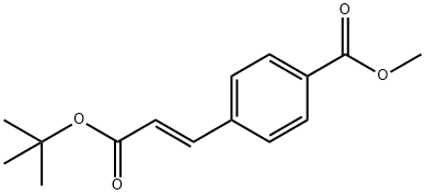 (E)-4-(3-(叔丁氧基)-3-氧代丙基-1-烯-1-基)苯甲酸甲酯 结构式