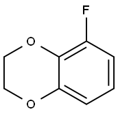 5-フルオロ-2,3-ジヒドロ-1,4-ベンゾジオキシン 化学構造式