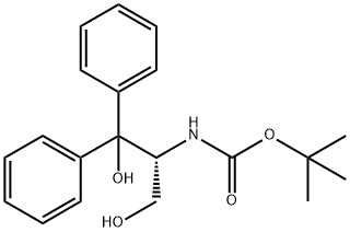 tert-Butyl (R)-(1,3-dihydroxy-1,1-diphenylpropan-2-yl)carbamate Structure