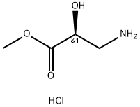 (2S)-3-Amino-2-hydroxy-propionic acid methyl ester hydrochloride Structure