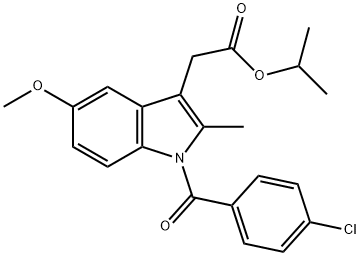 Isopropyl2-(1-(4-chlorobenzoyl)-5-methoxy-2-methyl-1H-indol-3-yl)acetate,72616-25-2,结构式