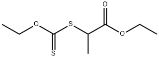 2-[(エトキシカルボノチオイル)チオ]プロピオン酸エチル 化学構造式