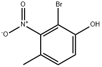 2-溴-3-硝基-4-甲基苯酚 结构式