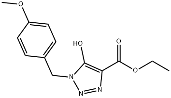 5-羟基-1-(4-甲氧基苯基)-1,2,3-三氮唑-4-羧酸乙酯 结构式