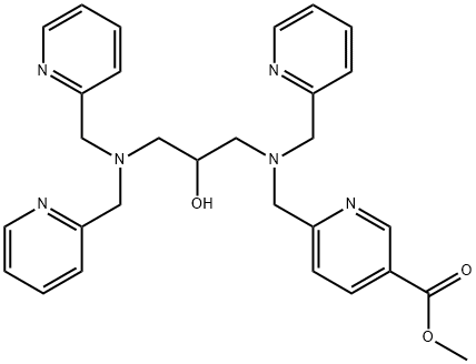 methyl 6-(((3-(bis(pyridin-2-ylmethyl)amino)-2-hydroxypropyl)(pyridin-2-ylmethyl)amino)methyl)nicotinate,753451-63-7,结构式