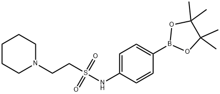 N-[4-(4,4,5,5-tetramethyl-1,3,2-dioxaborolan-2-yl)phenyl]-1-Piperidineethanesulfonamide Structure