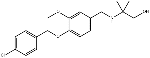 2-({4-[(4-chlorobenzyl)oxy]-3-methoxybenzyl}amino)-2-methyl-1-propanol Structure