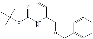 Carbamic acid, [(1S)-1-formyl-2-(phenylmethoxy)ethyl]-, 1,1-dimethylethyl ester (9CI) Struktur