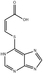 2-Propenoic acid, 3-(1H-purin-6-ylthio)-, (2Z)-,79318-07-3,结构式
