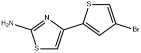 4-(4-溴噻吩-2-基)噻唑-2-胺, 81216-89-9, 结构式
