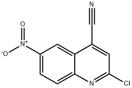 2-氯-6-硝基喹啉-4-甲腈, 81257-01-4, 结构式
