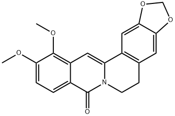8H-Benzo[g]-1,3-benzodioxolo[5,6-a]quinolizin-8-one, 5,6-dihydro-11,12-dimethoxy Structure