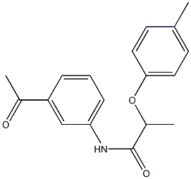 N-(3-acetylphenyl)-2-(4-methylphenoxy)propanamide Struktur