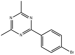 2-(4-bromophenyl)-4,6-dimethyl-1,3,5-triazine Struktur