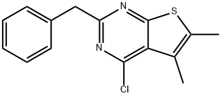 2-benzyl-4-chloro-5,6-dimethylthieno[2,3-d]pyrimidine Structure