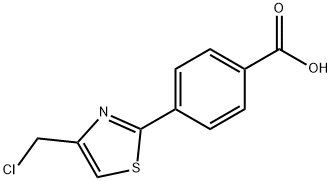 4-[4-(chloromethyl)-1,3-thiazol-2-yl]benzoic acid Structure
