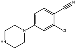 Benzonitrile, 2-chloro-4-(1-piperazinyl)- Structure