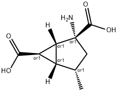 (1S,2S,4R,5R,6S)-2-Amino-4-methylbicyclo[3.1.0]hexane-2,6-dicarboxylicacid Struktur