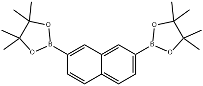 2,7-ビス(4,4,5,5-テトラメチル-1,3,2-ジオキサボロラン-2-イル)ナフタレン 化学構造式