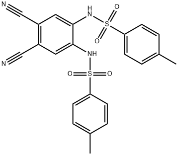 N,N'-(4,5-dicyano-1,2-phenylene) bis (4-methylbenzenesulfonamide) Struktur
