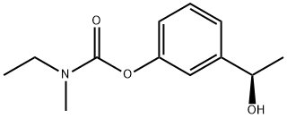 (R)-3-(1-hydroxyethyl)phenylethyl(methyl)carbamate 化学構造式