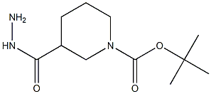 tert-butyl 3-(hydrazinecarbonyl)piperidine-1-carboxylate Struktur