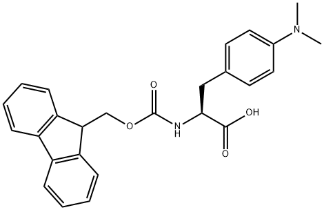 (S)-2-((((9H-fluoren-9-yl)methoxy)carbonyl)amino)-3-(4-(dimethylamino)phenyl)propanoic acid Structure