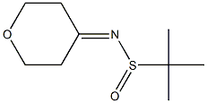 2-methyl-N-(tetrahydro-4H-pyran-4-ylidene)propane-2-sulfinamide Struktur