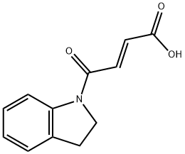 (E)-4-(2,3-dihydro-1H-indol-1-yl)-4-oxo-2-butenoic acid Struktur