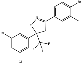 3-(4-bromo-3-methylphenyl)-5-(3,5-dichlorophenyl)-5-(trifluoromethyl)-4,5-dihydroisoxazole Struktur