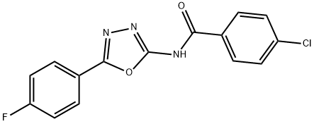 4-Chloro-N-[5-(4-fluorophenyl)-1,3,4-oxadiazol-2-yl]-benzamide Structure