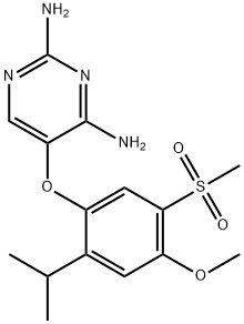 5-[4-methoxy-2-(1-methylethyl)-5-(methylsulfonyl)phenoxy]-2,4-Pyrimidinediamine Structure