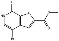 methyl 4-bromo-7-oxo-6,7-dihydrothieno[2,3-c]pyridine-2-carboxylate 结构式