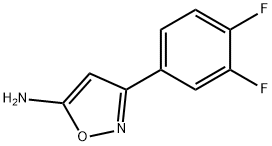 3-(3,4-ジフルオロフェニル)-1,2-オキサゾール-5-アミン 化学構造式
