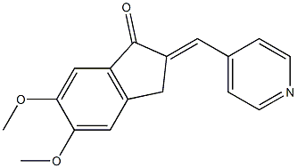 (2E)-5,6-dimethoxy-2-(pyridin-4-ylmethylidene)-3H-inden-1-one 结构式