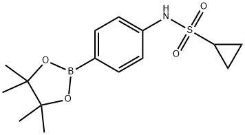 N-[4-(4,4,5,5-四甲基-1,3,2-二氧杂硼杂环戊烷-2-基)苯基]-环丙烷磺酰胺, 879487-14-6, 结构式