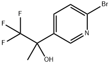 2-(6-溴-3-吡啶基)-1,1,1-三氟-2-丙醇, 879487-92-0, 结构式