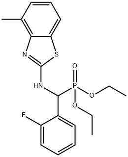Phosphonic acid, P-[(2-fluorophenyl)[(4-methyl-2-benzothiazolyl)amino]methyl]-, diethyl ester, 882182-49-2, 结构式
