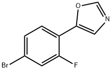 5-(4-Bromo-2-fluorophenyl)-1,3-oxazole,883230-59-9,结构式