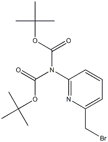 tert-butyl N-[6-(bromomethyl)-2-pyridyl]-N-tert-butoxycarbonyl-carbamate Structure