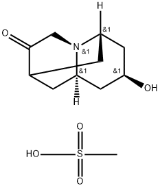 Endo-hexahydro-8-hydroxy-2,6-methano-2H-quinolizin-3(4H)-one mesylate Struktur